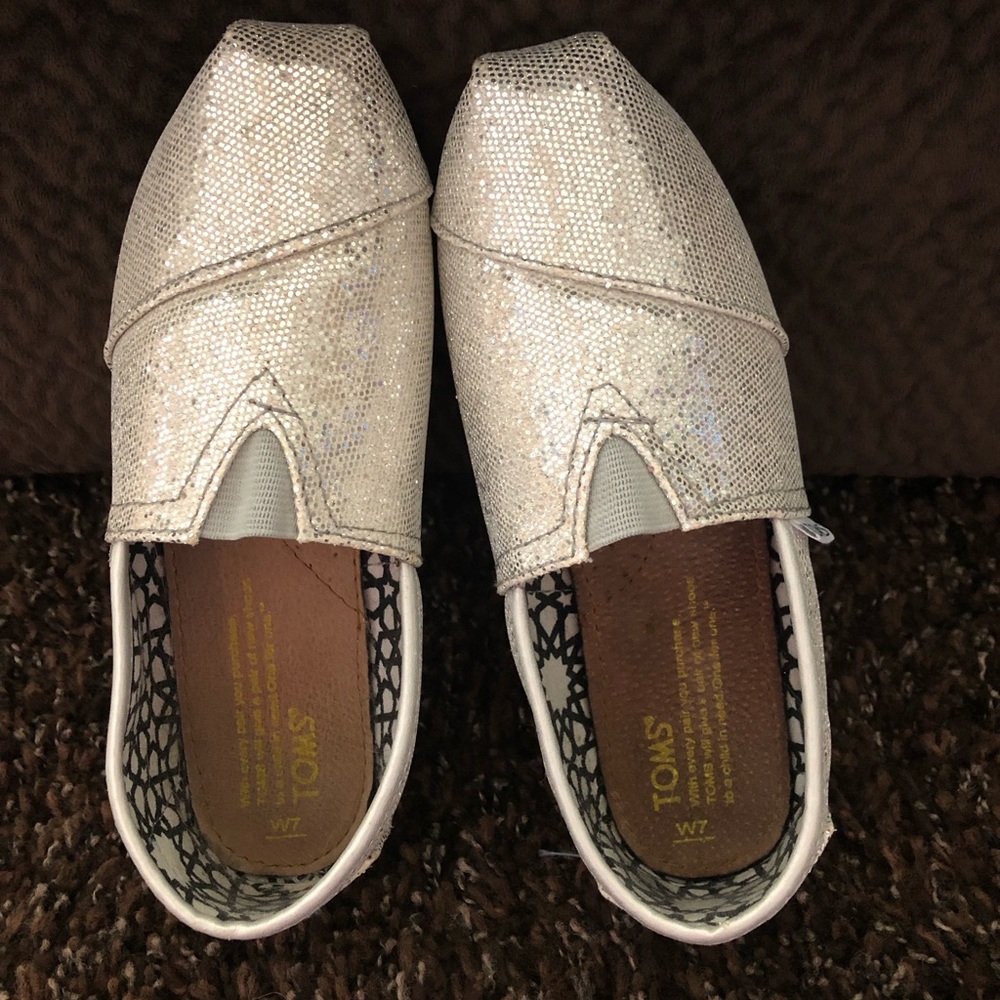Toms silver and sparkly